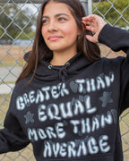 Greater Than Equal Hoodie | Black