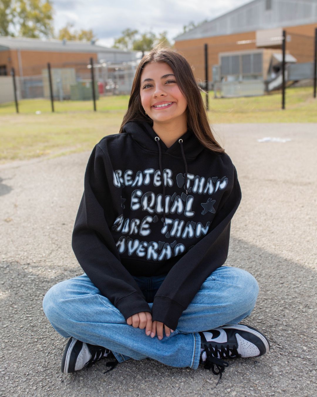 Greater Than Equal Hoodie | Black