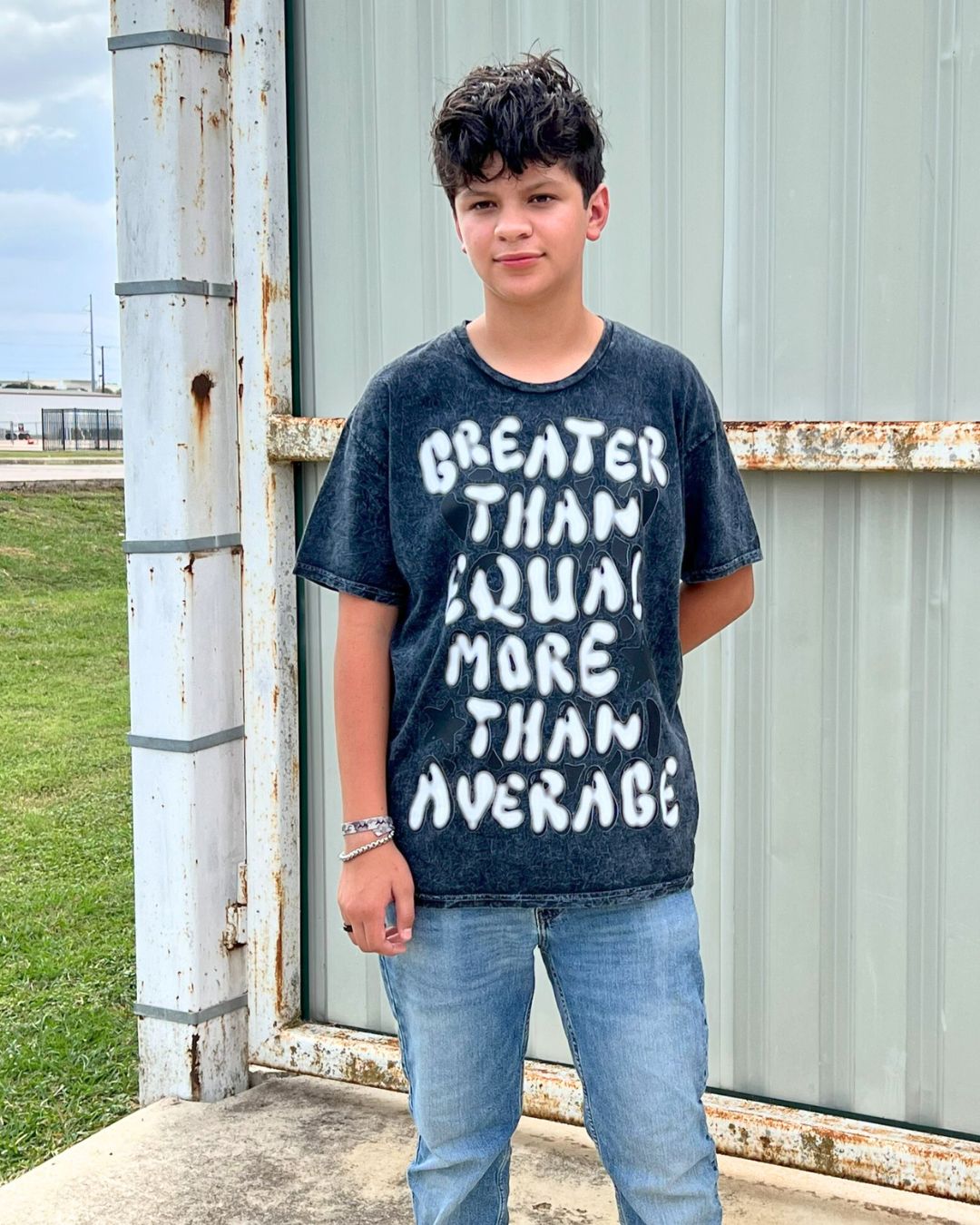 Greater Than Equal | Distressed Black